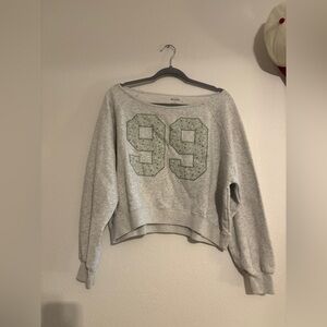 Hollister Light Gray Sweatshirt with '99' Design
